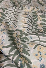 Image of Schumacher Fabric - Ashbee Botanical Color aqua