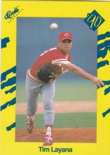 FREE SHIPPING-MINT-1990 Classic  #T46 Tim Layana Cincinnati Reds Card