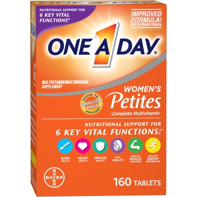 One A Day Women's Petites, Complete Multivitamin / Multimineral Tablets, 160 Ct