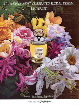 1982 Givenchy L'interdit perfume vintage 1-page MAGAZINE AD
