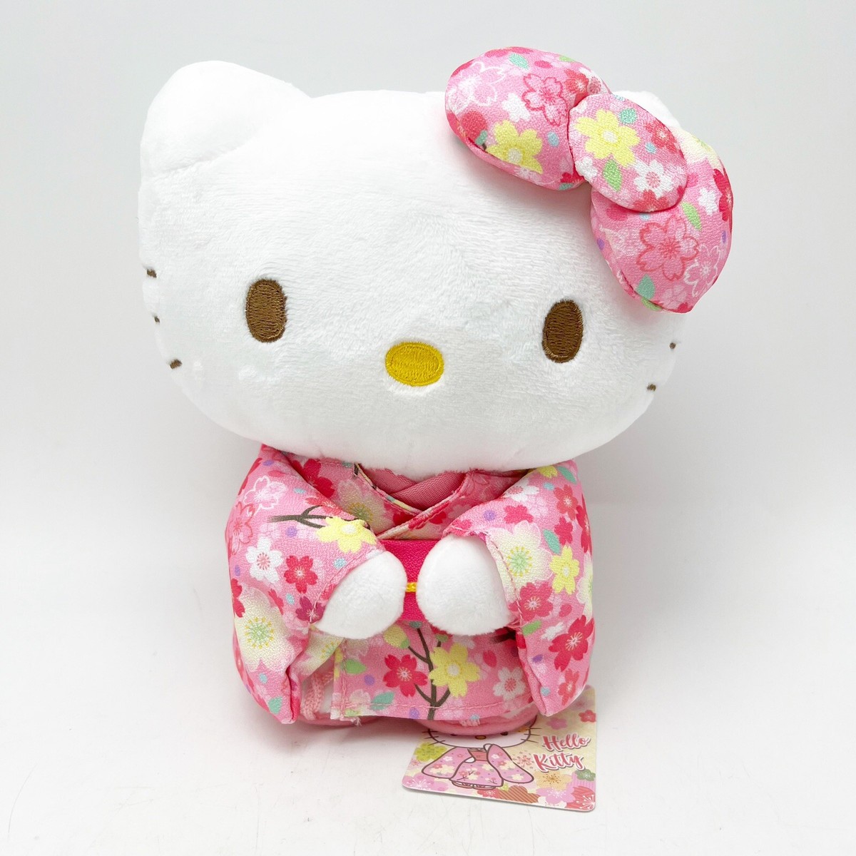 Sanrio Hello Kitty Plush Kimono pink floral plush from Japan | eBay