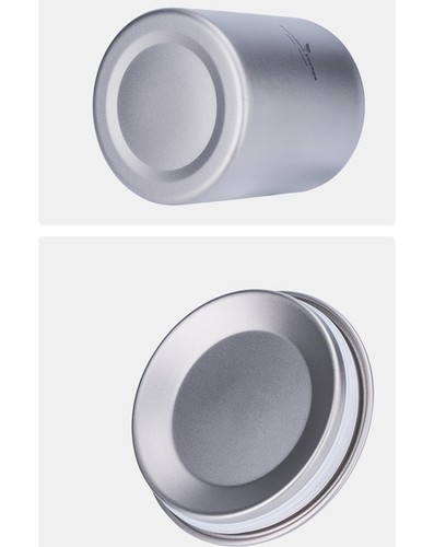 Tazza da tè 350 ml doppia parete in titanio con coperchio tazza acqua caffè esterno interno - Foto 10 di 11