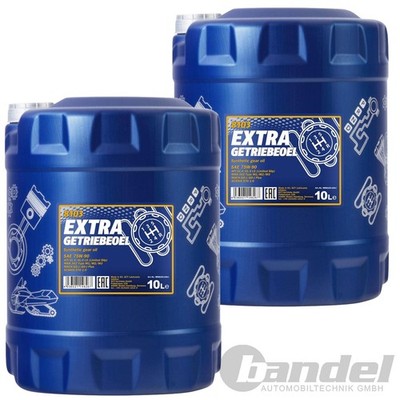 2x 10L MANNOL GETRIEBEÖL EXTRA SAE 75W-90 API GL 4/GL 5 LS MAN 342 Typ
