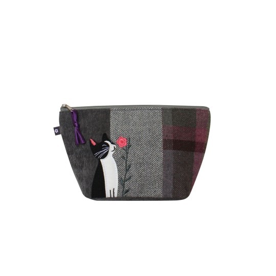 Earth Squared Cat and Flower Applique Makeup Bag - BNWT