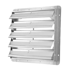 IPOWER 20-INCH SQUARE ALUMINUM AUTOMATIC GRAVITY SHUTTER LOUVER VENT - SILVER