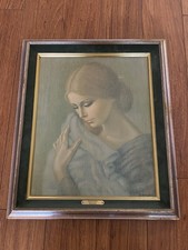 Irene Spencer Signed Print Frame Vintage 1968 Devotion Mother Baby