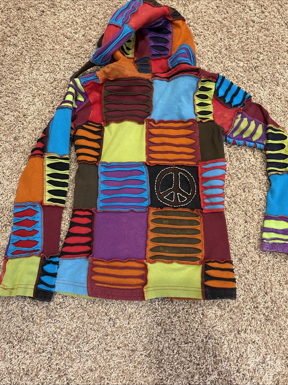 Shop Therapy Multicolored Patchwork Long Sleeved … - image 12