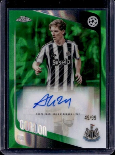 2025-26 Topps Chrome UEFA CC Anthony Gordon Auto Green Lava Refractor #/99