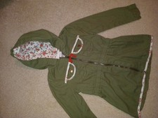 Olive Green Little Rose Jacket Girls Size 6