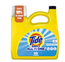 Simply Laundry Detergent Liquid All-In-One, Refreshing Breeze Scent, 117 Fl Oz,