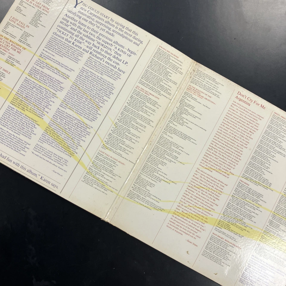 Carpenters – Passage (1977) Vinyl Record A&M SP-4703 - Image 3 of 4