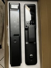 Fingerprint  Face ID Smart Door Lock Matte Black Touchscreen for Front Door