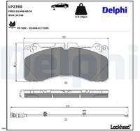 Delphi LP2760 Bremsbelagsatz FüR Scheibenbremse Bremsbelagsatz FüR Lexus