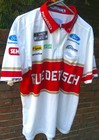 Todd Gilliland #34 RUEDEBUSCH/Front Row Motorsports race worn pit crew shirt- XL — photo 2