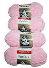 Lot of 4 Premier Parfait Big Yarn-Pink Rose 3.5 oz each Bulky weight 5