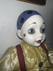 Retro Antique Madame Verte Design Bisque Doll Clown Ceramic — photo 2