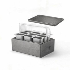Insulated Food Display Box Thermal Tray Rectangular for Market Stalls, Caterers