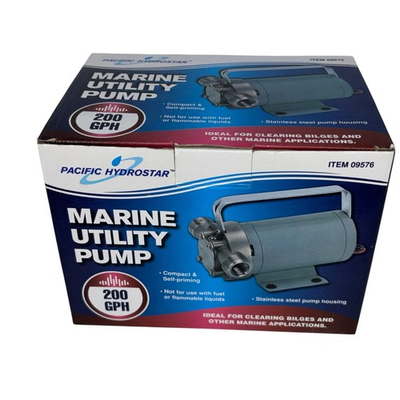 #ad Pacific Hydrostar 12V Marine Utility Pump 200 GPH Self Priming Bilge Transfer $35.00