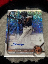 2022 Bowman Chrome Alexander Suarez 1st Speckle Refractor Auto /299 Giants