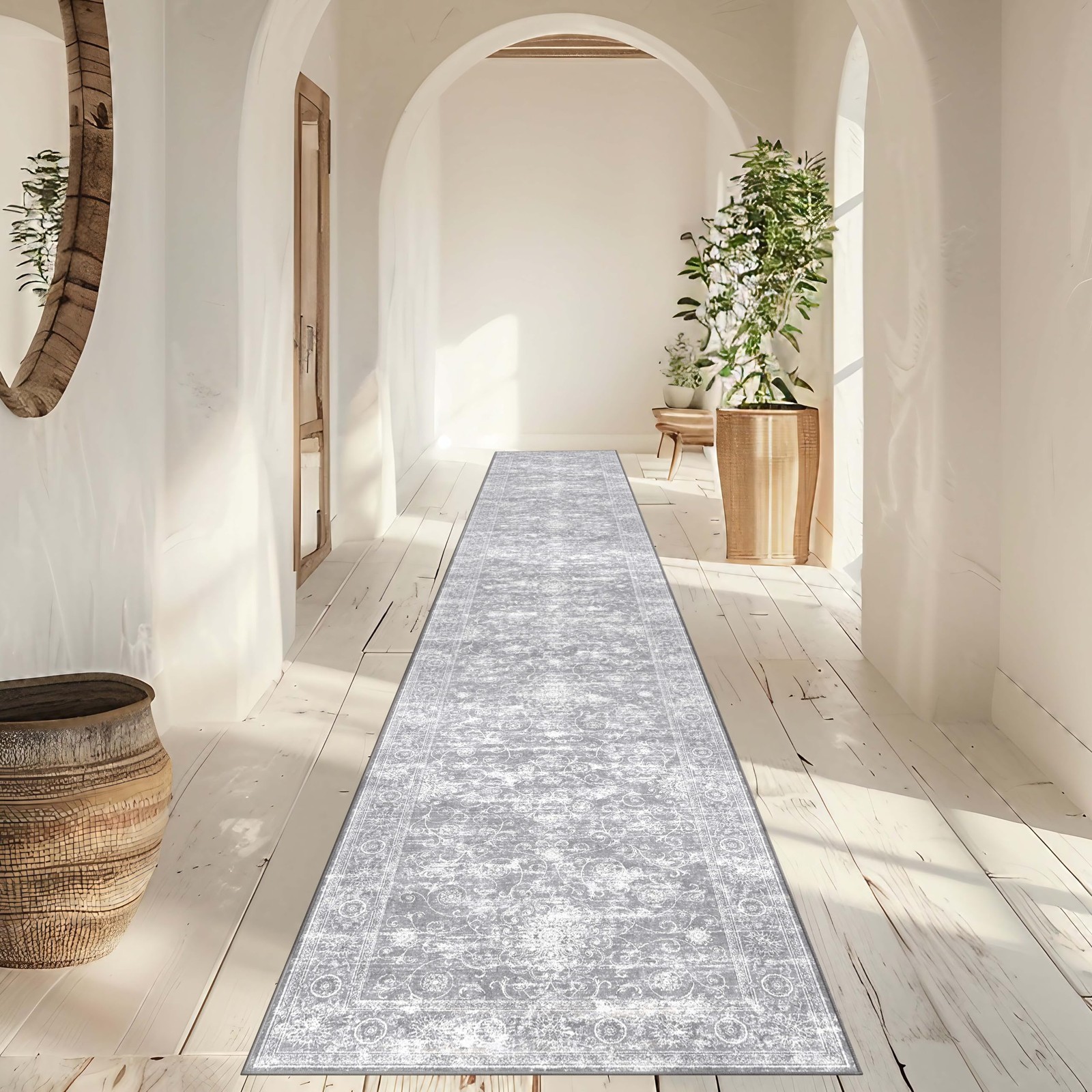 Non Slip Hallway Runner Rug 2x10 Kitchen Washable Soft Floor Mat for High Traffic Areas