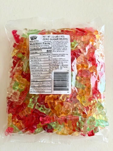 Sugar Free Gummy Bears Zero Sugar Herberts Best 2.2 lb Bulk Diabetic Snack Candy