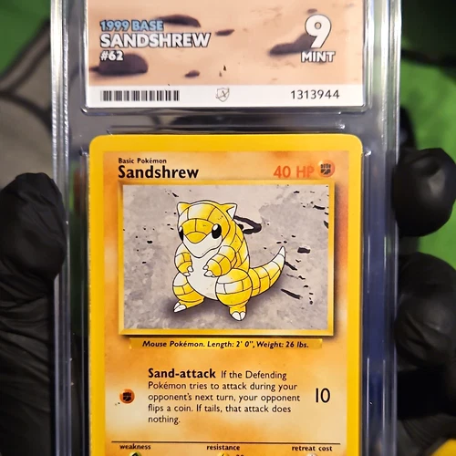 Ace Grading 9 1999 Pokémon TCG Base Set Sandshrew 62/102 English Regular