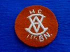 WWII 1ST BATTALION VICKERS ARMSTRONG HOME GUARD EMBROIDERED CLOTH BADGE REPRO