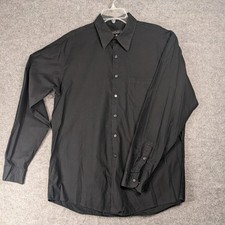 Perry Ellis Portfolio Black Dress Shirt Mens 16 -34/35
