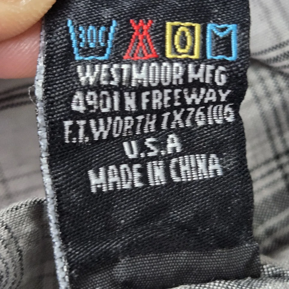 Rock & Roll Cowgirl Women Button Up Shirt M Plaid Western Grunge Embroidery Y2K - Image 4 of 4