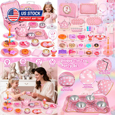 Tea Party Set for Little Girls, Kids Tea Set for Toddler 3-5 6-8