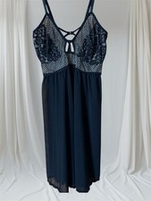 Vtg Seductive Wear By Cinema Etoile Nightie Slip Size M NWOT Black Floral