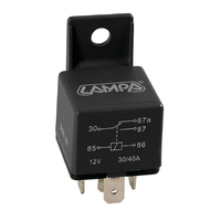Lampa Relais 12V 40A 5 Kontakte Universal Auto Motorrad Camper Licht Schwarz