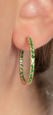 Louise Sincalir Tsavorite Hoop Earrings