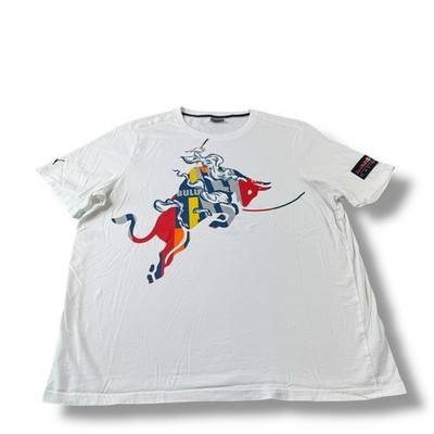 Puma Formula 1 Red Bull Racing Dynamic White T-Shirt Authentic Mens 2XL EUC