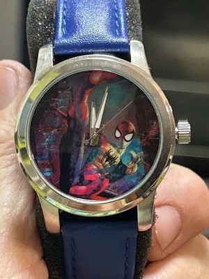 Marvel Spider-Man, 38mm, New In Tin Box/Papers, 7.5  Wrist, WR 3ATM, Works Great