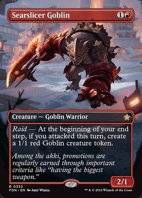 1 x Searslicer Goblin - Borderless - Foundations - NM-Mint - MTG