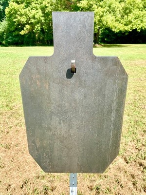 12''x20'' 3/8'' AR500 2/3 Scale 66% IDPA/IPSC Steel Shooting Target w/ T-Post Hook