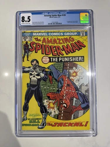 AMAZING SPIDER-MAN #129 CGC 8.5 1ST APPEARANCE PUNISHER & JACKAL