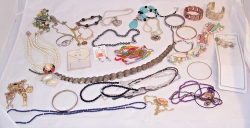 Mixed Lot Costume Jewelry - Vintage to Modern- 30+ pieces cameo faux turquoise