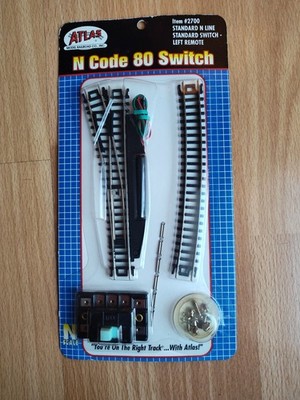 Atlas #2700 N Scale Code 80 Left Hand Remote Switch Model Track - New Sealed NIP