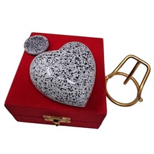 Mini Heart Memorial Urn for Ashes Keepsake Cremation Urn Human Pet with Box