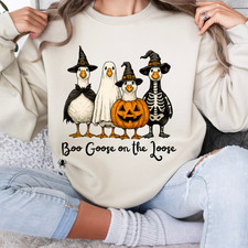 Halloween Goose Sweatshirt, Funny Goose Shirt, Cute Halloween Goose Shirt