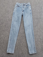 Vtg Levis Orange Tab Jeans Womens 8 Long Blue Light Wash Stretch Hong Kong