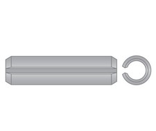 Slotted Spring Pin M6 x 16 HD 302/304 SS PL ISO 8752 (EN 28752) (125 Pieces)