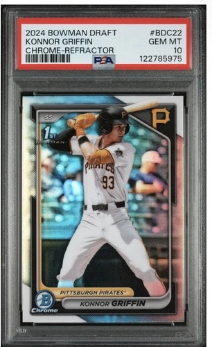 Konnor Griffin 2024 Bowman Draft Chrome Refractor 1st Bowman PSA 10 - Pirates💎