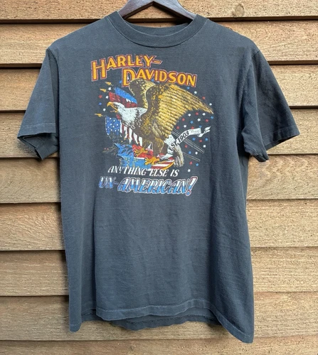 Vintage 1980’s Harley Davidson Anything Else Is Un-American 1980s vintage concert t-shirt, vintage, single stitch, B+ condition