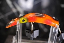 REPAINTED? ORANGE CLOWN POLKA KAUTZKY LAZY IKE WOOD Fishing Lure FISHING LURE