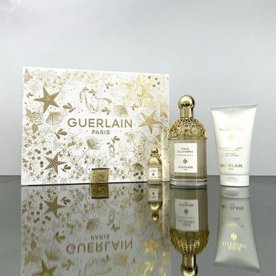 Guerlain Aqua Allegoria MANDARINE BASILIC 3pc SET 4.2oz +2.5 B/L +0.25oz (MINI)