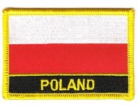 AufnäHer Polen Schrift Patch Flagge Fahne