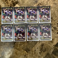 (8) Osleivis Basabe 2024 TOPPS SERIES 2 ROOKIE LOT #440 TAMPA BAY RAYS B-19